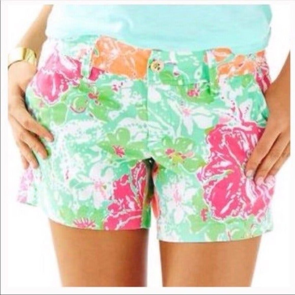 Lilly Pulitzer Floral Beach Walk Callahan Shorts
